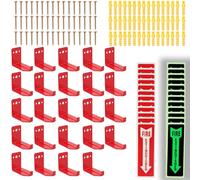 24Pcs Fire Extinguisher Mount with Glow in The Dark Sign Universal Fire-Extinguisher Holder Wall Mounted Hanger Holder with Screws for Home School