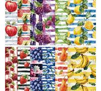 24Pcs Fruit Scrapbook Paper, 6x6 Inch Variety of Fruits Patterned Cardstock for DIY Scrapbooking, Greeting Cards, Gift Wrapping, Journal Decoration (Vibrant Colors, 12 Styles) (Various Fruits)