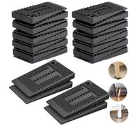24PCS Furniture Wedges, Flexible Rubber Furniture Leveling Shims, Waterproof Non-Slip, Stackable Wedges for Leveling, Table Leg Leveler for Home Restaurant Use