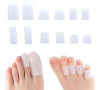 24Pcs Gel Toe Protectors, Silicone Toe Cover Protector for Men & Women Running, Walking, Prevent Blister, Corn, Calluses, Sore Toes, Hammer Toes Prevent Friction Injury(S/M/L,White)