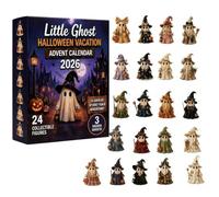 24Pcs Ghost Advent Calendar,2026 Halloween Acrylic Ornament LED Frame