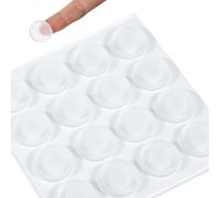 24Pcs Glass Table Top Anti Slip Pads, 20mm*5mm Clear Rubber Bumpers, Self Adhesive Round Adhesive Rubber Feet Bumpers Rubbers Grippers for Drawer Cabinet