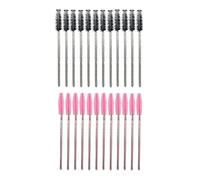 24Pcs Glitter Crystal Eyelash Brushes & Mascara Wands Pink - Disposable Eyelash Spoolies & Eyebrow Brush Applicators - Perfect Makeup Tools for Eyelash Extensions, Eyebrows - 4402