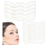 24PCS Glitter Freckles Face Tattoo, Waterproof Glitter Freckles Patches, Gold Face Glitter Makeup Speckles, Glow Up Makeup Patches, Temporary Fake Spots Makeup Sticker For Women Girls