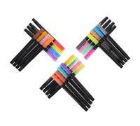 24pcs Glitter Markers Double Line Drawing Pens Colour Self Outlining | Metallic Shimmer Strokes, Quick Drying Plastic Tips, Reduced Bleedthrough on Paper and Canvas for DIY Artwork