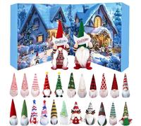 24Pcs Gnome Advent Calendar 2025, Christmas Vacation Advent Calendar, Christmas Calendar Giant Gnome Ornament 24 Days Countdown Decoration for Adults (Style 2)