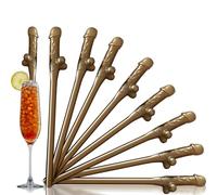 24pcs Gold Hen Party Straws Bride Hen Do Straw Drinking,Reusable Straws for Parties,Cocktail Straws Naughty Drinking Straw for Birthday Wedding Bachelorette Bride to Be Hen Do Party Decorations