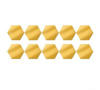 24pcs Golden Hexagon Acrylic Mirror Wall Stickers Stylish Mosaic Tiles for Various Surfaces and Easy Application (L 24pcs Gold)