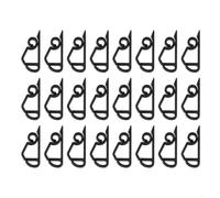 24PCS Gutter Hooks for Christmas Lights - Clear Plastic Hangers for Fairy String Lights Outdoor Decoration Weatherproof Roof for tile Clip White 5x2.3cm(Black)