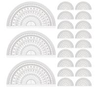 24pcs Half Circle Protractor for Precise Angle Measurement