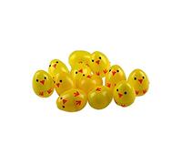 24Pcs Halloween Eggs Easter Filler Fillable Eggs Chick Design Plastic Surprise Easter Eggs For Hold Creme Gifts Yellow