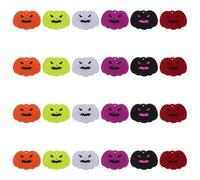 24pcs Halloween Felt Pumpkin Patch Decorations | Non Woven Felt, Pumpkin Shaped Applique, Lightweight Craft Piece, Family Bonding Activities, Outdoor Use Random Color