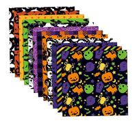 24PCS Halloween Scrapbook Paper 12x12 12 Style Halloween Theme Double Sided Scrapbook Paper for DIY Albums Journals Envelopes Greeting Cards Making Double Sided Fabric