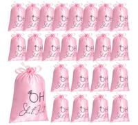 24Pcs Hangover Kit Bag with Drawstring Soft Cloth Party Favor Bag fillers Practical Hangover Kit Bachelorette Hangover Bag Recovery Kit Bags For Wedding Bridal Shower Bachelor Party (D)