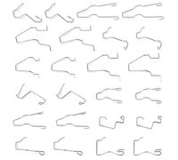 24pcs Headlight Bulb Retaining Clips for H1 H3 H4 H7 Automotive Use, Stainless Steel Construction for Reliable Bulb Fixing