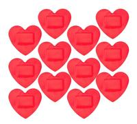 24pcs Heart Shaped Adhesive Bandages for Arms and Knees, Red PE | Lightweight Flexible Fit, Indoor Sports Activities, Easy to Carry, Lovely Design for Ages Outdoors