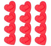 24pcs Heart Shaped Adhesive Bandages for Legs and Arms, Red PE | Breathable Design, Gentle Removal, Portable Use for Travel Carry, Indoor First Aid, Ages