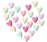 24PCS Heart Shaped Fridge Magnets, Strong Colourful Decorative Refrigerator Magnets for Whiteboard, Notice Board & Locker - Cute Small Love Heart Magnets (2cm)