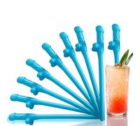 24Pcs Hen Party Straws, Naughty Straw Drinking,Blue Reusable Straws for Parties, Cocktail Straws Drinking Straw for Hen Night Birthday Wedding Accessories Hen Do Bachelorette Party Decorations