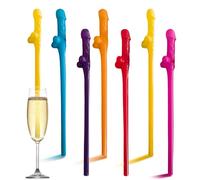 24Pcs Hen Party Straws, Naughty Straw Drinking,Colored Reusable Straws for Parties, Cocktail Straws Drinking Straw for Hen Night Birthday Wedding Accessories Hen Do Bachelorette Party Decorations