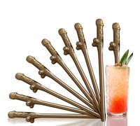 24Pcs Hen Party Straws, Naughty Straw Drinking,Gold Reusable Straws for Parties, Cocktail Straws Drinking Straw for Hen Night Birthday Wedding Accessories Hen Do Bachelorette Party Decorations