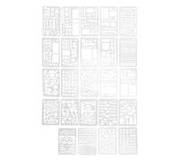 24Pcs Hollow Painting Templates PET Copy Drawing Stencils Boards DIY Crafts Making Art Stencils for Furniture Wood Fabric Metal