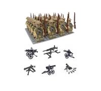 (24pcs-I) 24pcs War II the British and German armies Desert Military Sodiers Weapons Minifigures Kids Toys Gifts Fit Lego