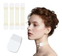 24Pcs Instant Face & Neck Lift Tape Pro Kit - Invisible Tightening Patches for Saggy Neck, Double Chin & Wrinkles, 4 Skin Tone Strips + 20 Adhesive Pads (Women's Non-Surgical Solution)