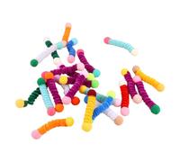 24pcs Interactive Plush Hair Teaser Toy Stick For Indoor Kitten Cats Promoting Physical Exercise And Mental Stimulation Mixed Cats Chew Toy