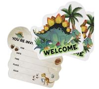 24pcs Invitations Cards, Double-sided Writable Dinosaur Themed Invitation, Party Invitations for Birthday Boys Girls Party, Baby Shower Invitations,Kids Birthday Party Invitation Cards (Stegosaurus)
