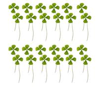 24Pcs Irish Four-Leaf Clover Dried Flowers for DIY Crafts | Pressed Green Plant Material, Picture Frame Art, Jewellery Making, Nail Decoration, Candle Making