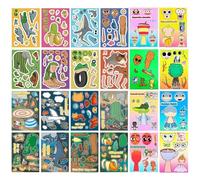 24PCS Italian Brainrot Stickers, Brainrot Stickers, Italian Brainrot, Creative Decals for Diaries, Gifts and Decorations, Inspired by Classic Mythology, DIY Make a Face Kit