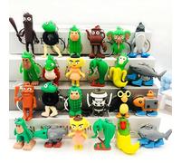 24PCS Italian Brainrot Toys Kawaii Funny Animals Keychain Tung Tung Tung Sahur Keychain Tralalero Tralala Toys Figurine Gift for Halloween Christmas Birthday Decorations (C)