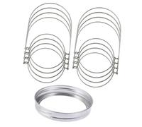 24pcs Jar Lifting Yoke with Lid Ring Tinplate Silver for Canning Jars