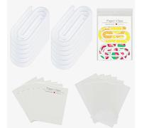 24PCS Jumbo Sublimation Paper Clips Blanks with Package Cards Bags 4x2 Inch