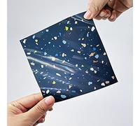 24pcs Kitchen Bathroom Marble Wall Tile Stickers, Hiser DIY Rectangle 3D Terrazzo Mosaic Decals Sticker for Kitchen Living Room Bathroom Home Decor Self-Adhesive, 15x15cm (Navy Blue)