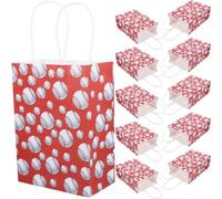 24pcs Kraft Paper Gift Bags with Handles, Foldable Party Packaging | Sturdy Handheld Carry, Simple Colours and Design, for Thank-you Gifts, Clothes, Team Celebrations