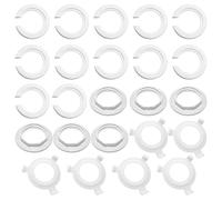 24PCS Lamp Shade Reducer Ring, E27 to E14 Lampshade Reducer Ring, White Plastic Light Shade Adapter Ring, Screw Collar Ring Converter Washer, for Lampshade Adaptor Socket Replacement Fittings