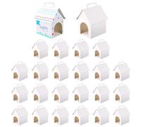 24pcs Large Dog Party Favors Boxes, White DIY Adopt a Puppy House Party Themed Boxes Foldable Dog Pet Gift Stuff for Crafting Birthday Decorations