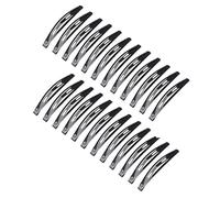 24Pcs Large Metal Snap Hair Clips for Women - 2.16 Inch Black No-slip Clips for Long Hair, Makeup Styling