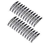 24Pcs Large Metal Snap Hair Clips for Women - 2.16 Inch Black No-slip Clips for Long Hair, Makeup Styling