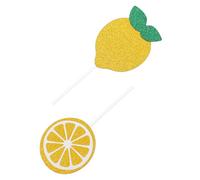 24pcs Lemon Cupcake Toppers Fun Birthday Party Decorations Safe and Cake Picks Each of Unique Designs for Vibrant Lemon Themed Celebrations
