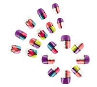 24pcs Leopards Print Press on Nails Manicure Nails Art False Nails Stick on Nails Adds A Touch Of Fashion To Your Styles