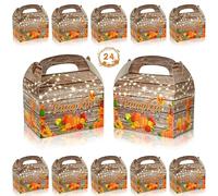 24Pcs Little Pumpkin Paper Gift Boxes Baby Shower Fall Party Favor Boxes for Thanksgiving Day Autumn Holidays Baby Shower Birthday Party Supplies