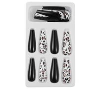24pcs Long Coffin False Nails Abs for Women DIY Nail Art
