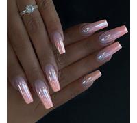 24Pcs Long Square French False Nails Set Press On Nails Professional Manicure Nails Art For A Stylish Look