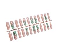 24pcs Long Square Press On Nails False Nails Floral Designs Acrylic Stick On Nails Set For Parties And Daily Wear