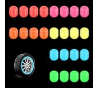 24PCS Luminous Dust Caps for Car Tyres, Glow-in-the-Dark Valve Caps