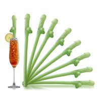 24pcs Luminous Green Hen Party Straws Bride Hen Do Straw Drinking,Reusable Straws for Parties,Cocktail Straws Naughty Drinking Straw for Birthday Wedding Bachelorette Bride to Be Hen Do Party Décor