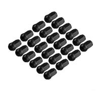 24pcs M12x1.5 Black Steel Wheel Nuts Closed End Bulge Acorn Lug Nuts 60° Conical Seat 19mm Hex Compatible with For LandCruiser /2-20 Thread